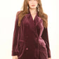 Velvet Double-Breasted Luxury Blazer