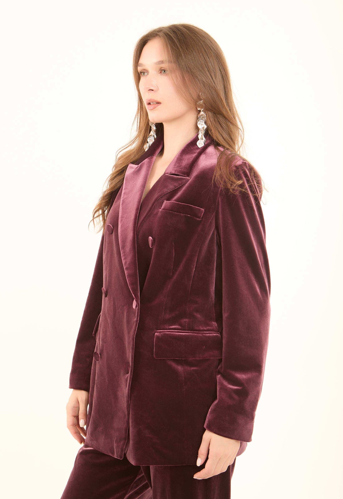 Velvet Double-Breasted Luxury Blazer