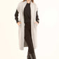 Stylish Long Zipped Cardigan with Side Pockets