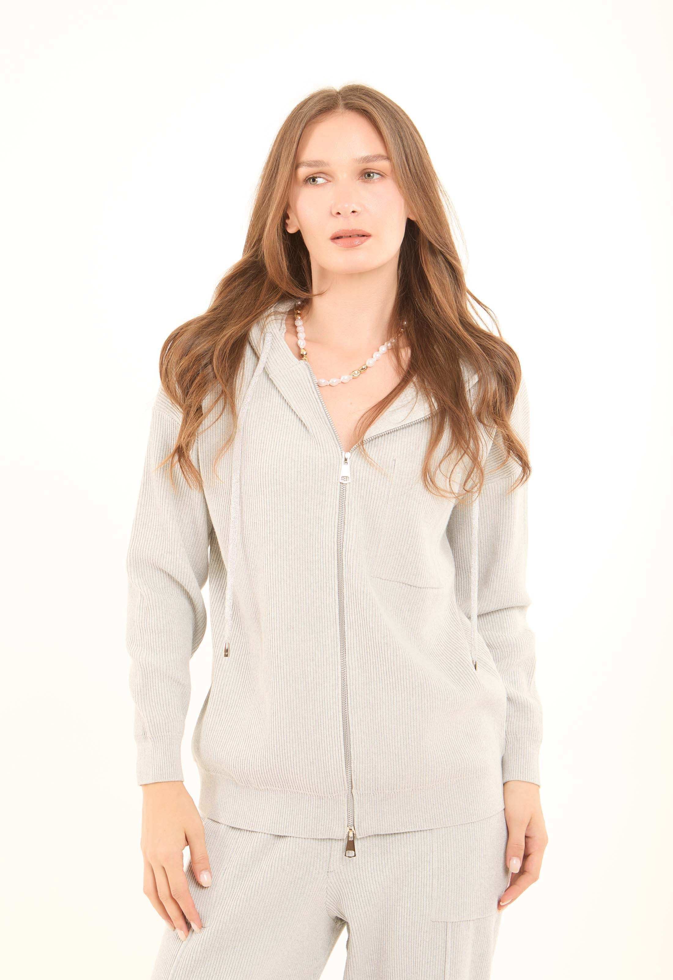 Regular Fit Casual Ribbed Hoodie