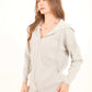 Regular Fit Casual Ribbed Hoodie