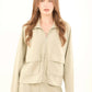 Solid Zip-Up Jacket with Front Pockets