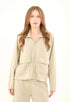 Solid Zip-Up Jacket with Front Pockets