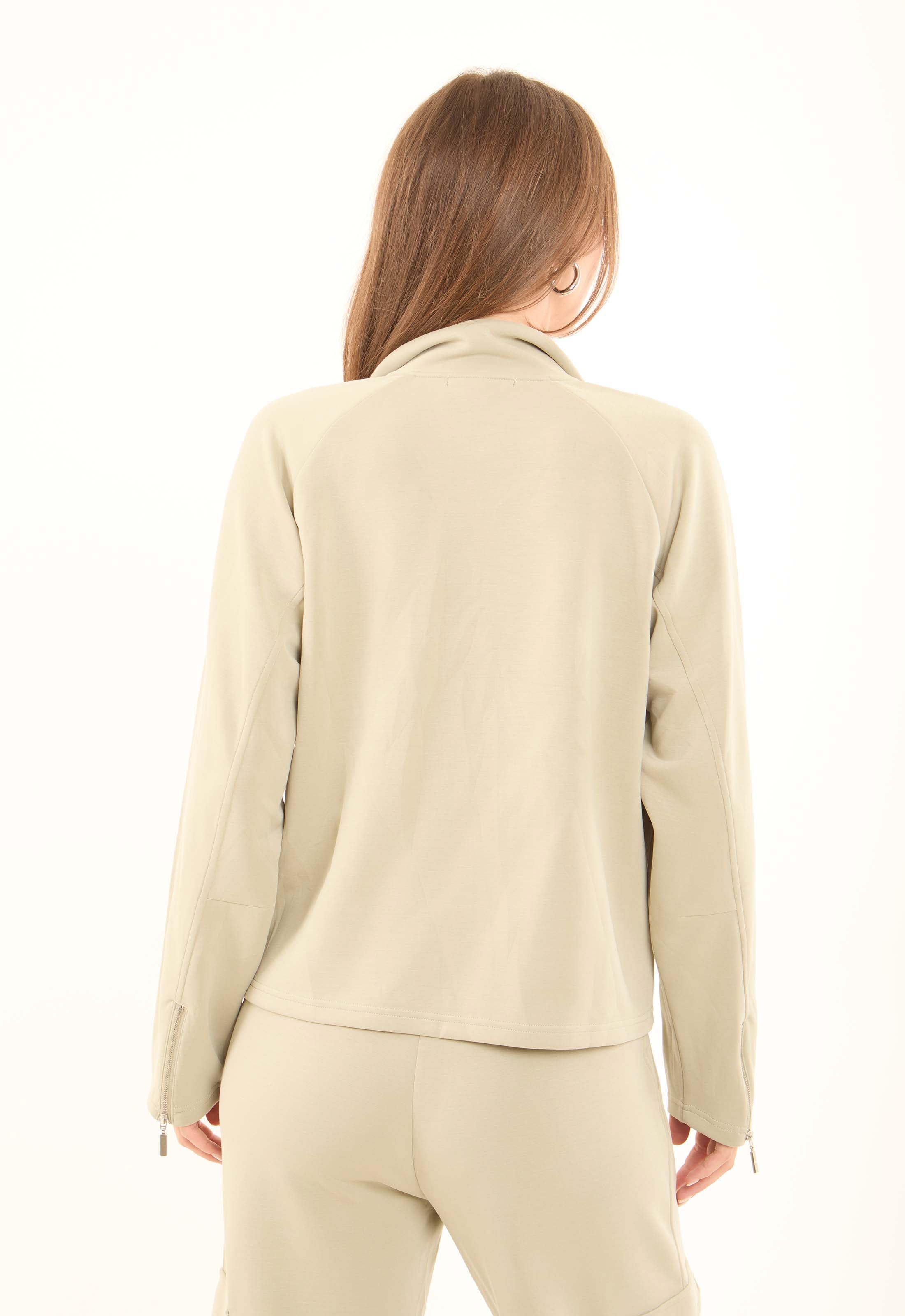 Solid Zip-Up Jacket with Front Pockets