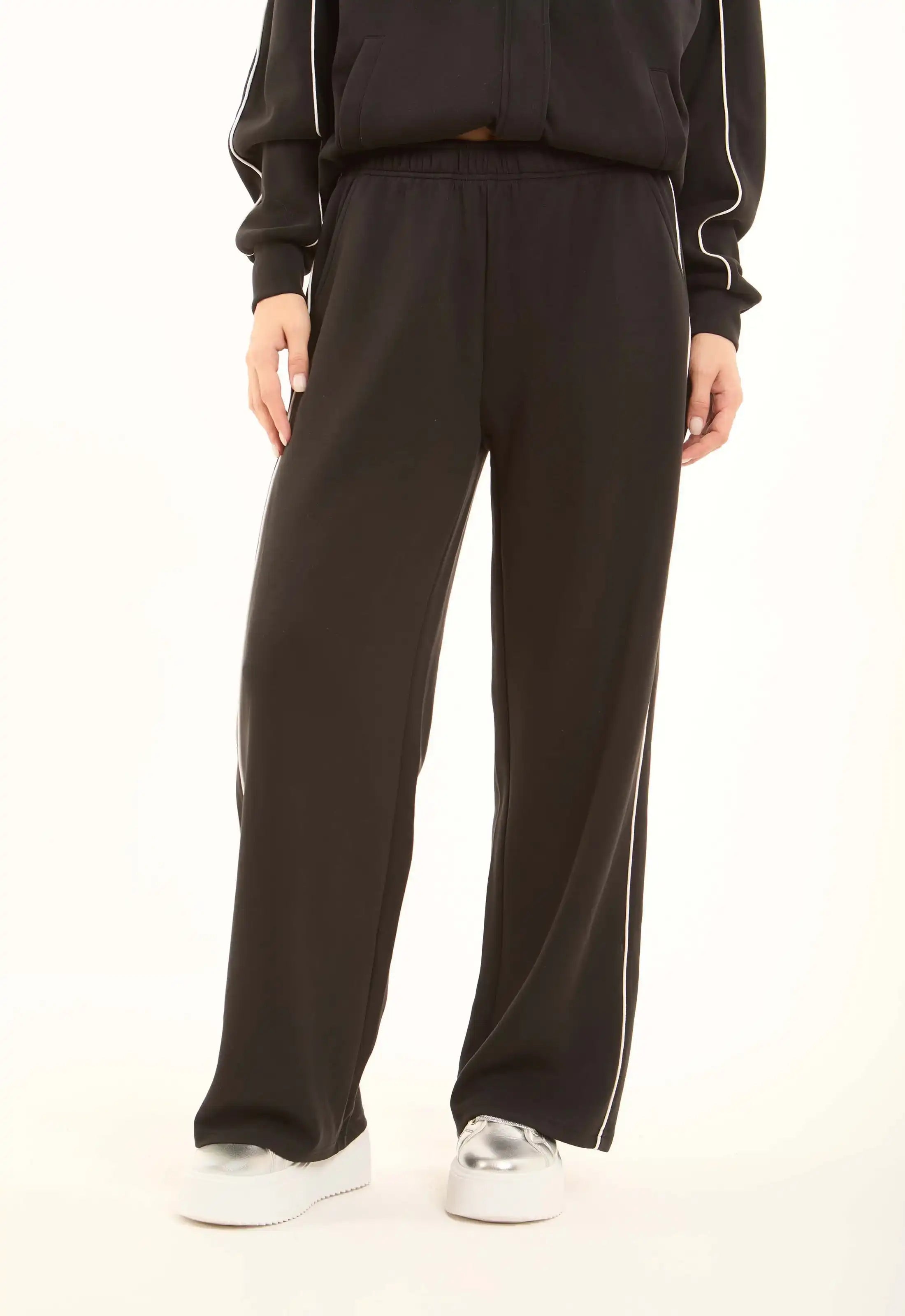 Track Pants with Contrast Piping Detail