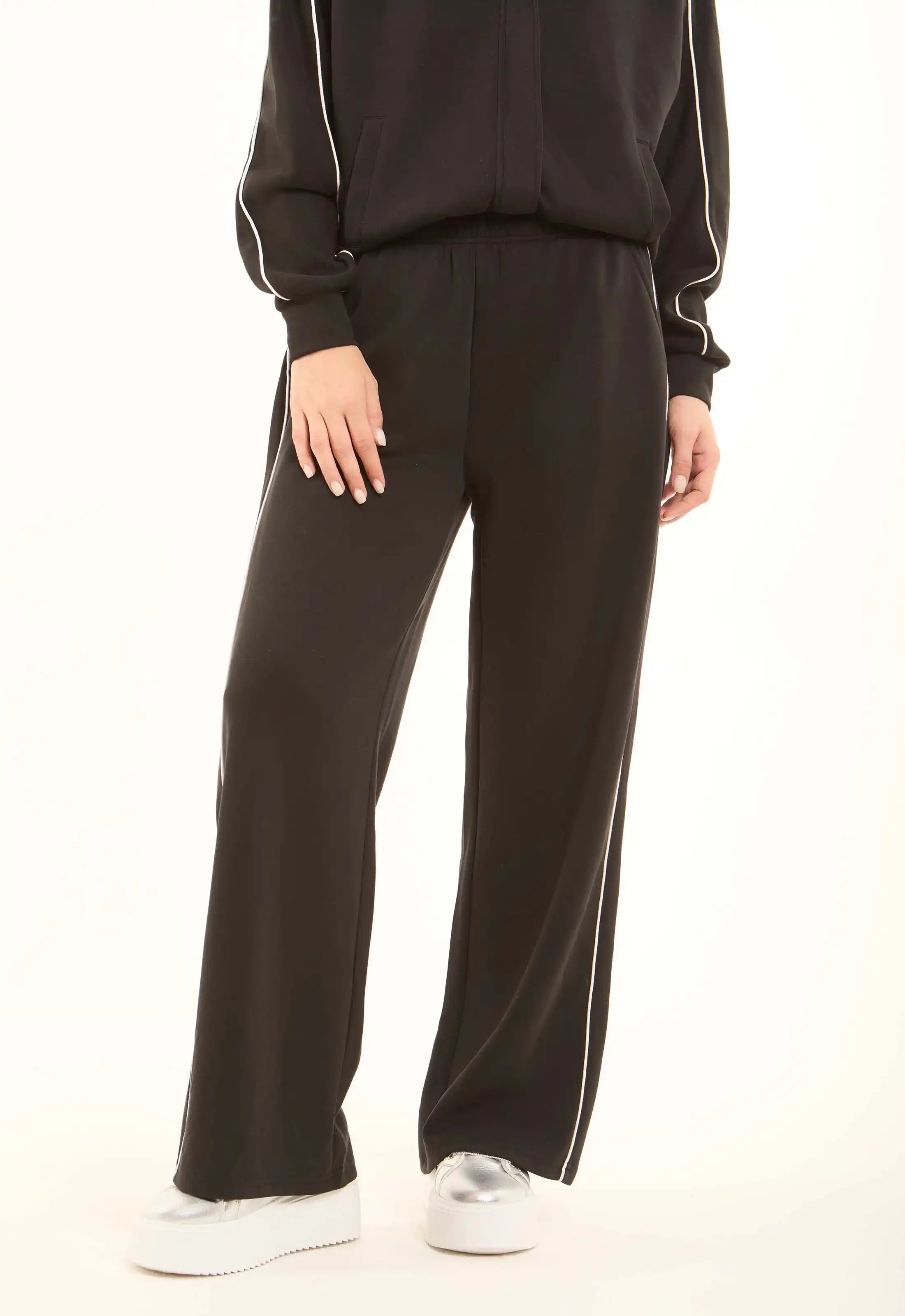 Track Pants with Contrast Piping Detail