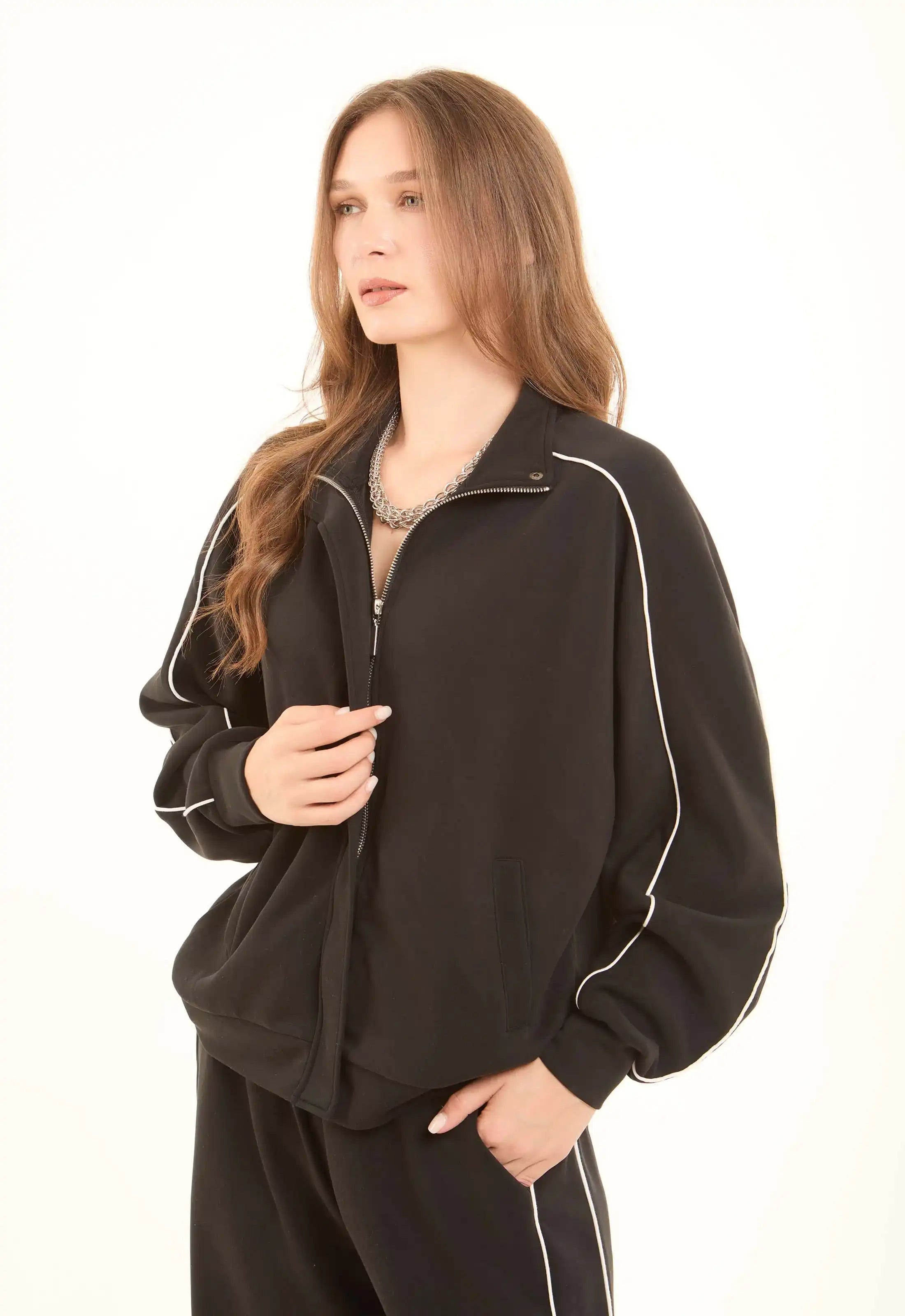 Comfy Long Sleeves Zipped Jacket