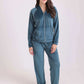 Long Sleeves Zipped Hoodie & Pants Pajama Set