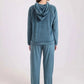 Long Sleeves Zipped Hoodie & Pants Pajama Set