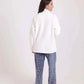 Solid Fleece Sweatshirt & Patterned Pants Pajama Set