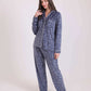 Patterned Classic Collar Shirt & Pants Pajama Set