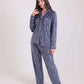 Patterned Classic Collar Shirt & Pants Pajama Set