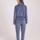Patterned Classic Collar Shirt & Pants Pajama Set