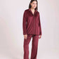 Ribbed Classic Collar Shirt & Pants Pajama Set
