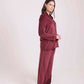 Ribbed Classic Collar Shirt & Pants Pajama Set