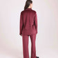 Ribbed Classic Collar Shirt & Pants Pajama Set