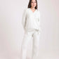 طقم بيجامة سويتشيرت مضلع برقبة V & بنطلون