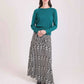 Geometric Pattern Comfy Maxi Skirt