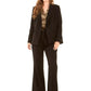 Tailored Polyester Blazer with Sleeve Tie Detail