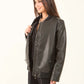 Faux-Leather Bomber Jacket