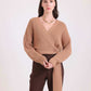 V-Neck Chunky Knit Wrap Cardigan