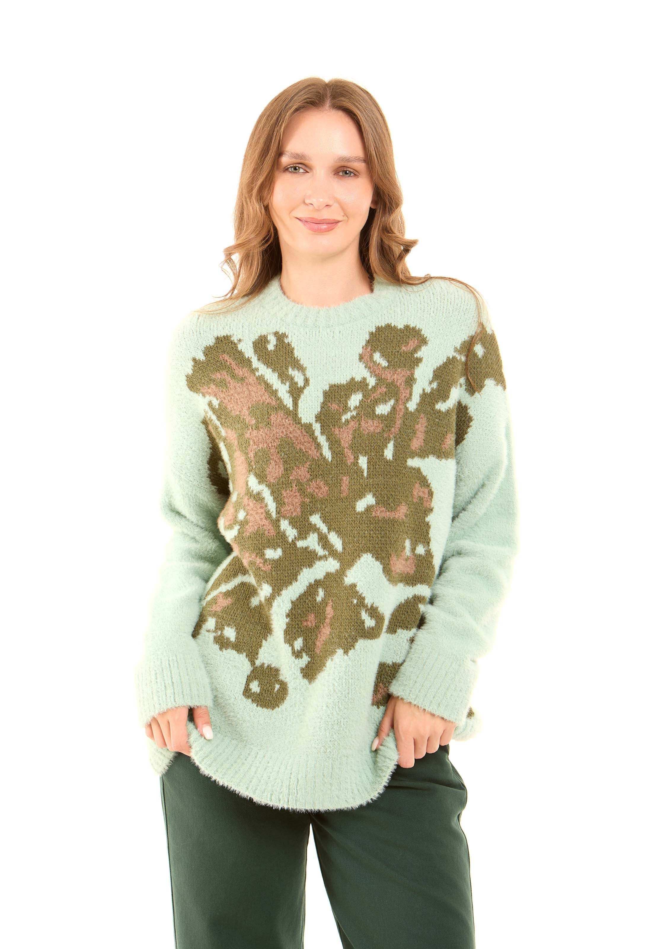 Slip On Ribbed Round Neck Pullover