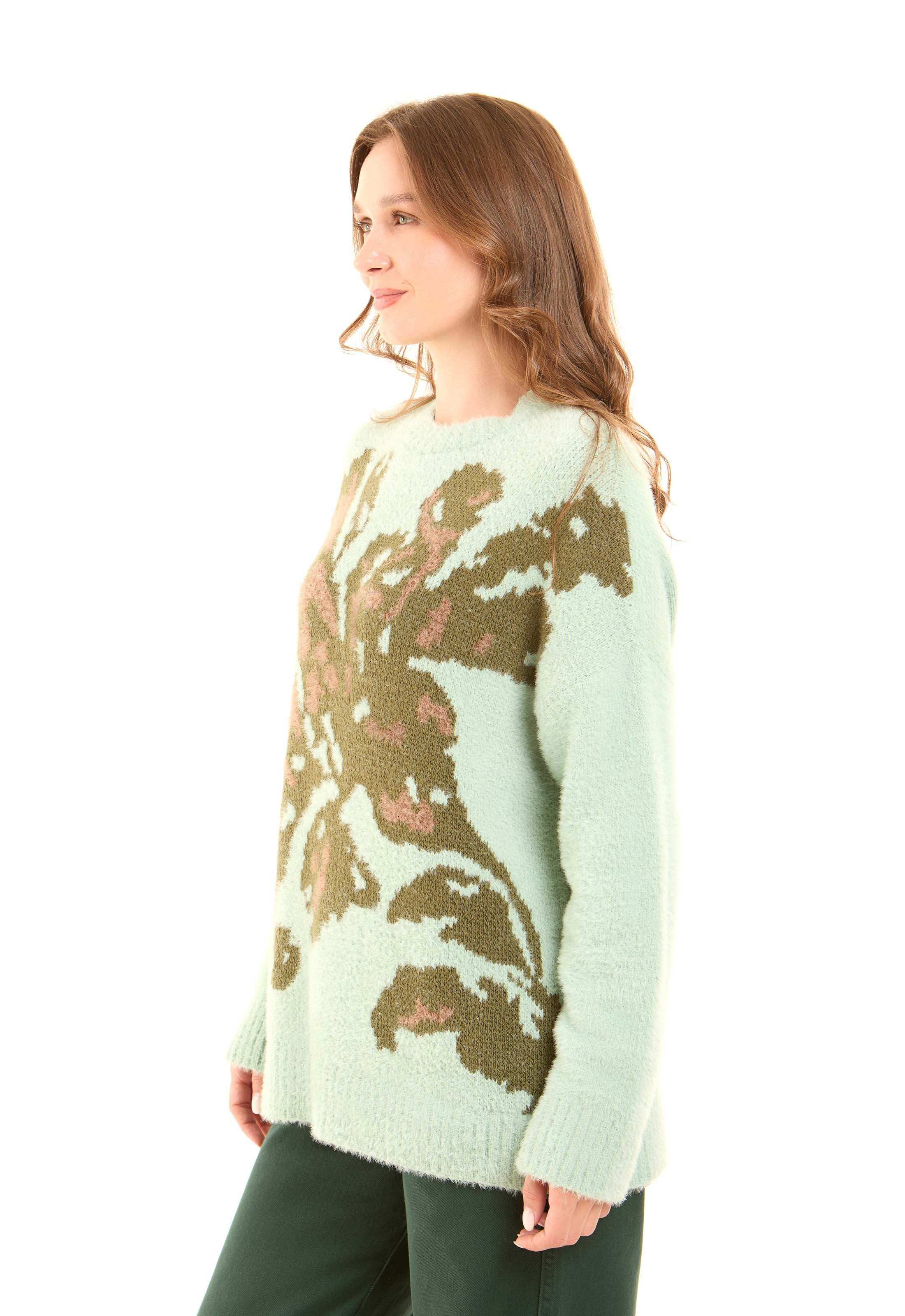 Slip On Ribbed Round Neck Pullover