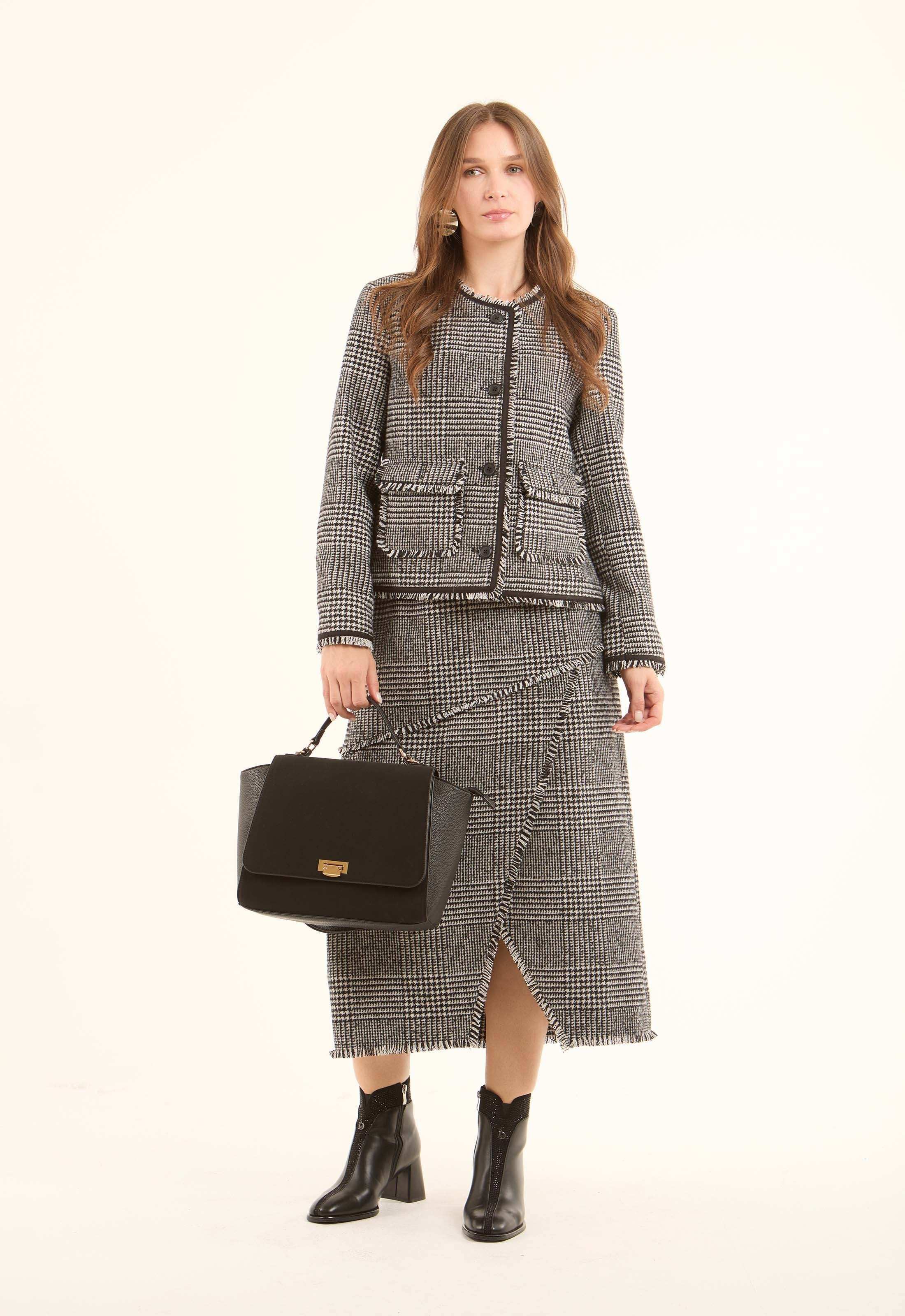 Checked Wool-Blend Tweed Jacket