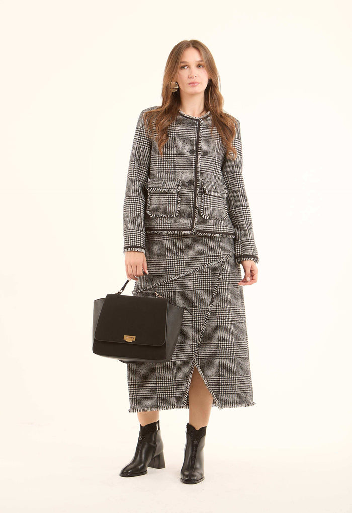 Checked Wool-Blend Tweed Jacket