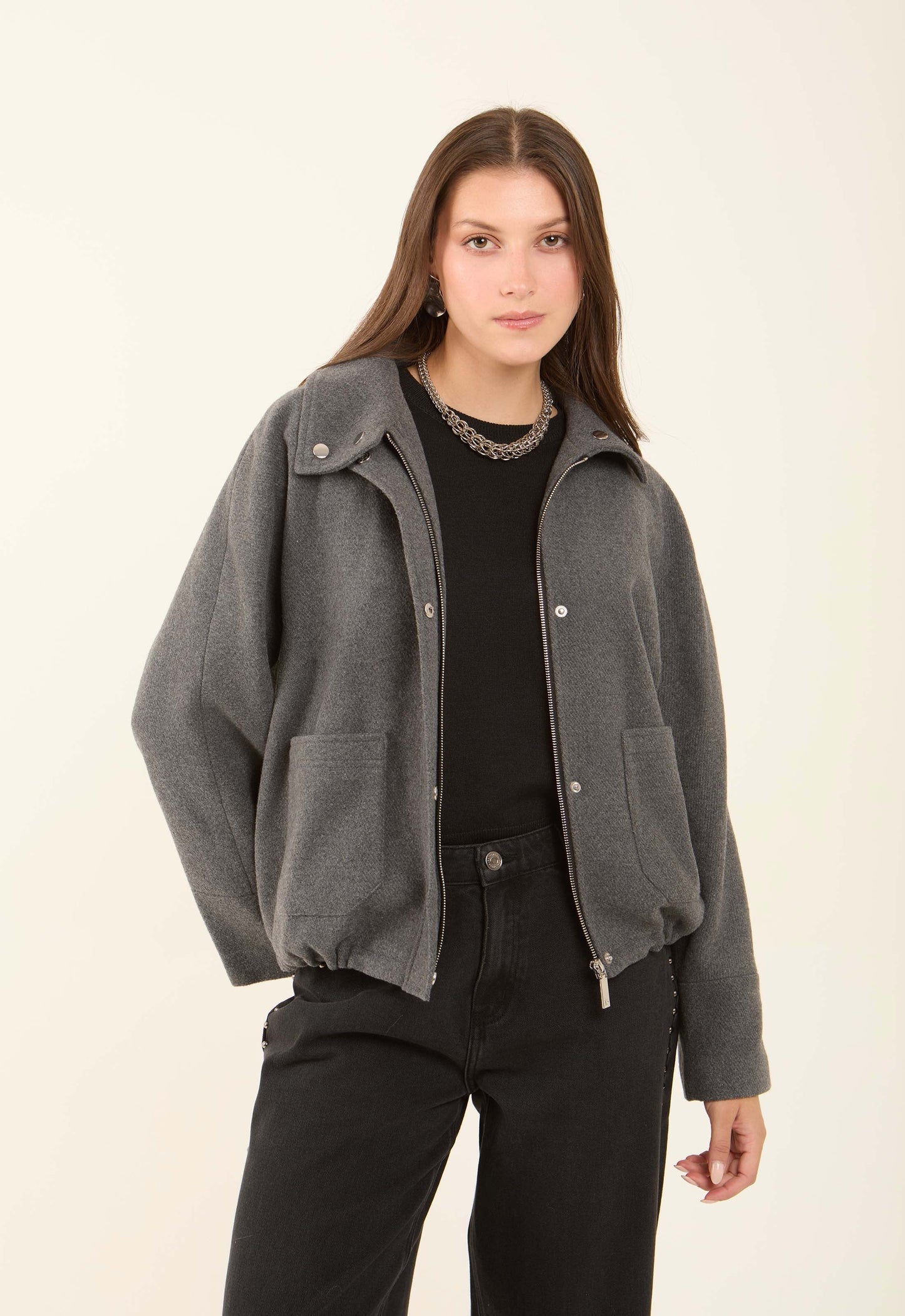 Cozy Zipper Jacket with Front Pockets
