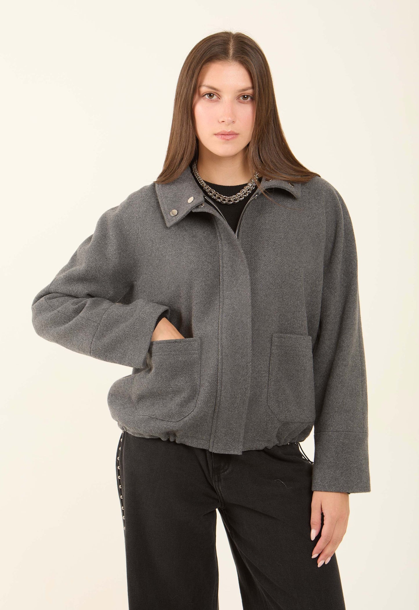 Cozy Zipper Jacket with Front Pockets