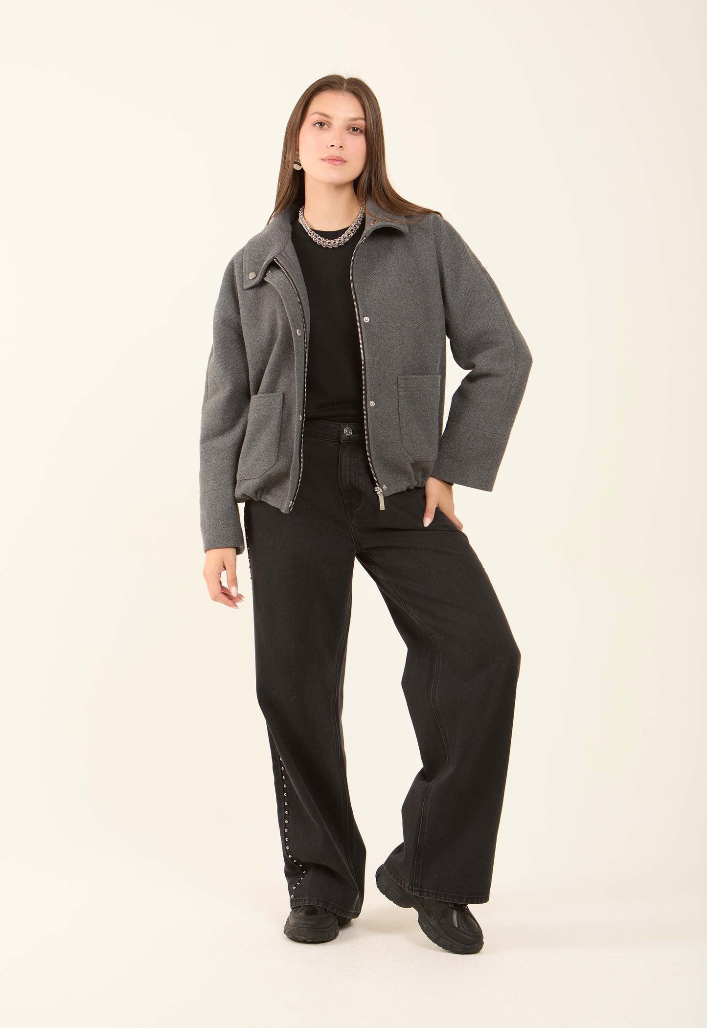 Cozy Zipper Jacket with Front Pockets