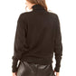 Long Sleeves with Decorative Buttons Solid Pullover
