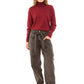 Long Sleeves with Decorative Buttons Solid Pullover