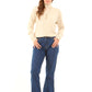 Long Sleeves with Decorative Buttons Solid Pullover