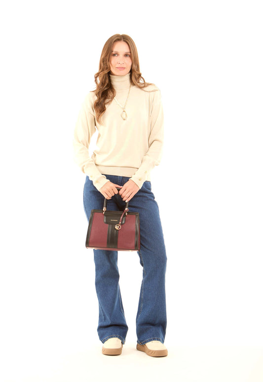 Long Sleeves with Decorative Buttons Solid Pullover