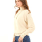 Long Sleeves with Decorative Buttons Solid Pullover