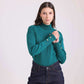 Long Sleeves with Decorative Buttons Solid Pullover