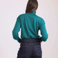 Long Sleeves with Decorative Buttons Solid Pullover