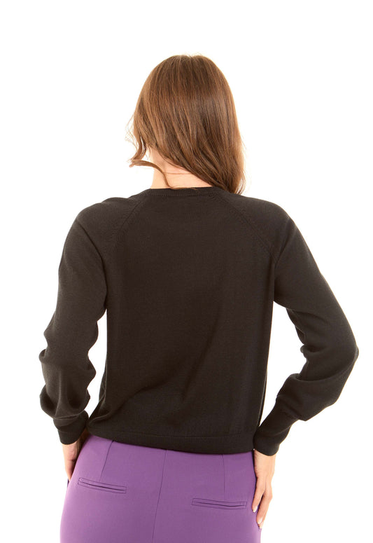 Crew Neck Solid Basic Pullover