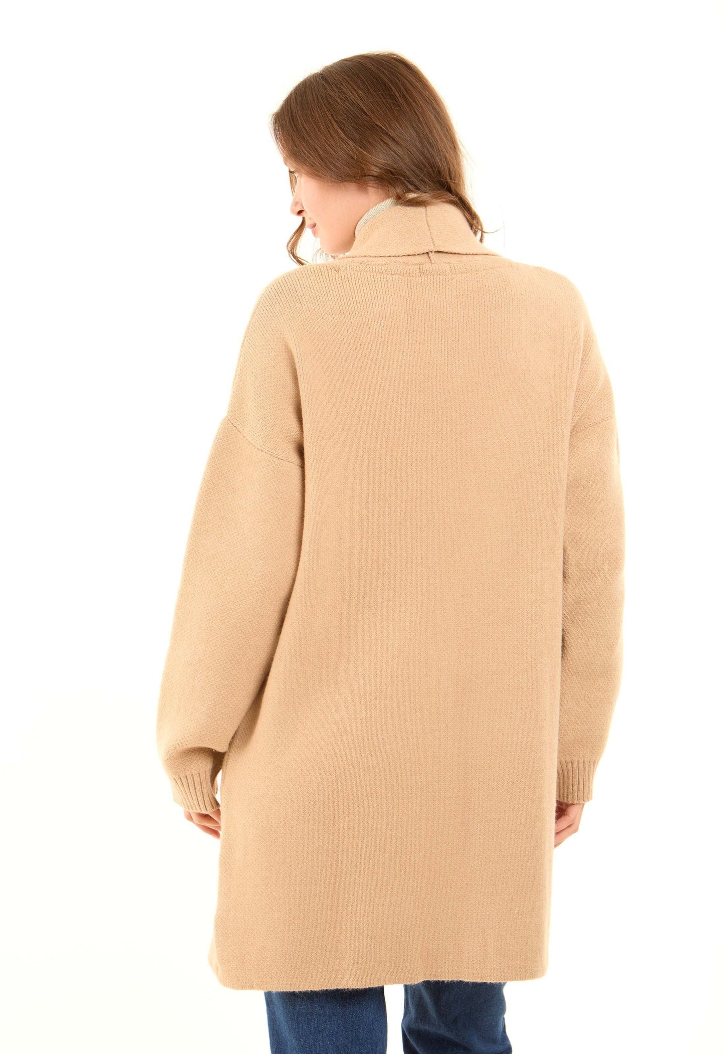 كارديجان شتوي بأكمام طويلة وجيوب