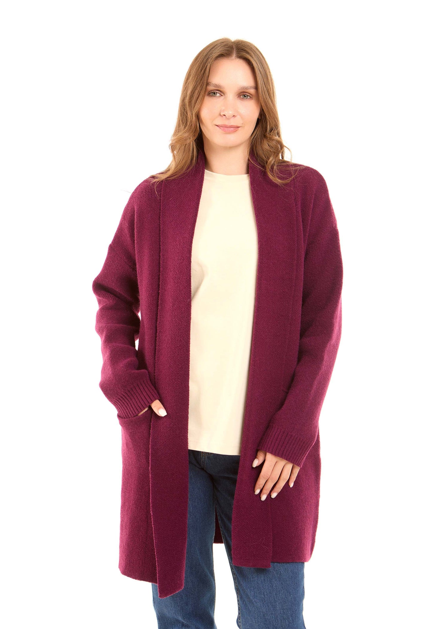 Long Sleeves Winter Cardigan with Pockets