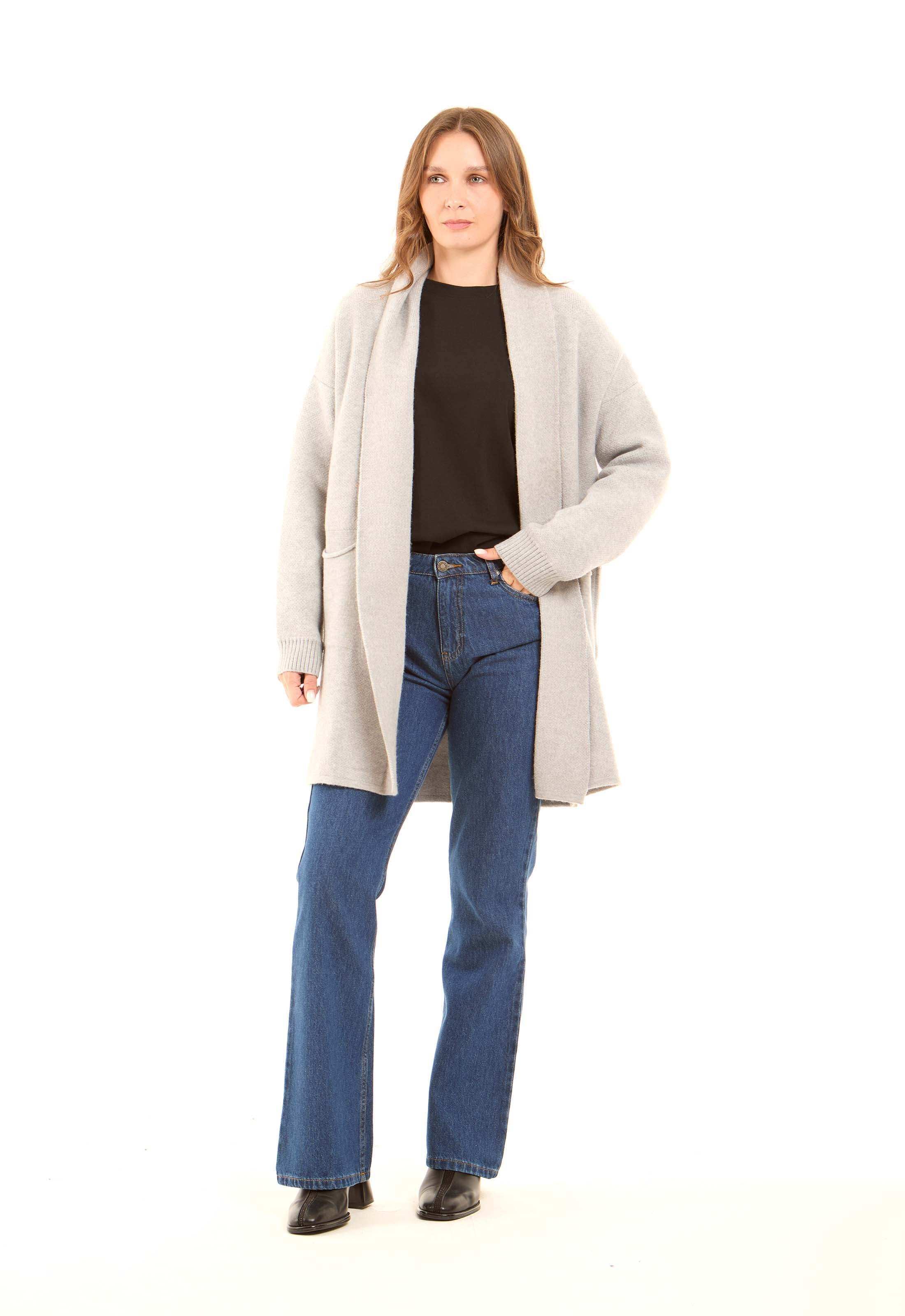 Long Sleeves Winter Cardigan with Pockets