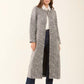 Sequined Longline Polyester Coat