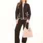 Soft Viscose Pants with Contrast Trim