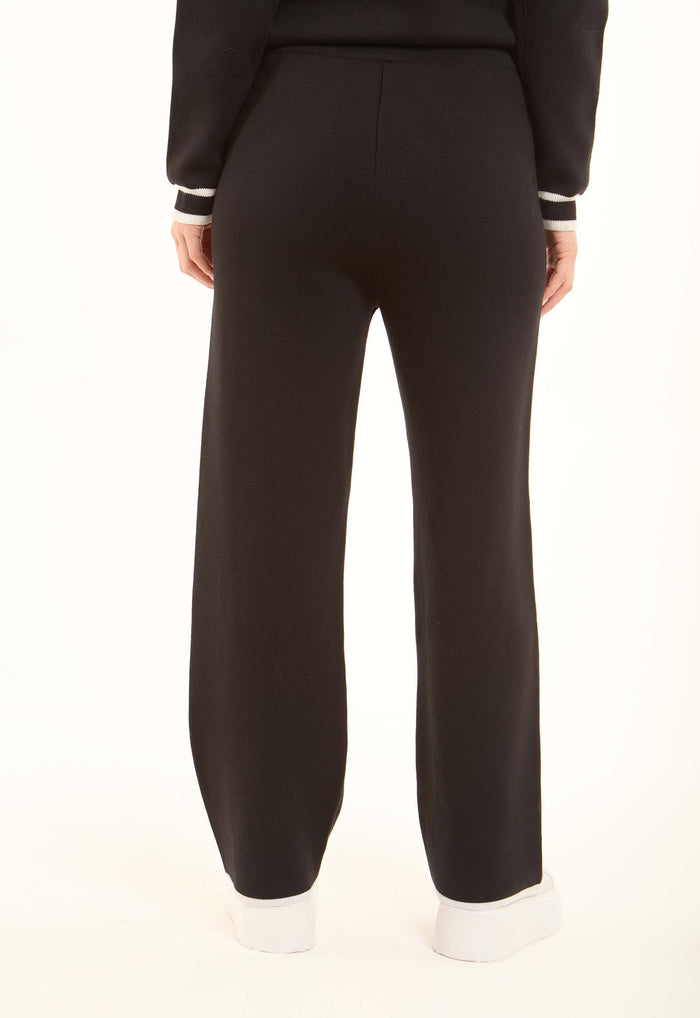 Soft Viscose Pants with Contrast Trim