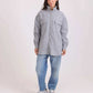 Stand Collar Relaxed Fit Buttoned Shirt