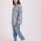 Stand Collar Relaxed Fit Buttoned Shirt