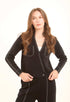 Split-Joint V-Neck Cardigan with Contrast Stitch