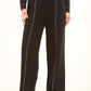 Tailored Viscose Pants with Front Seam Detail
